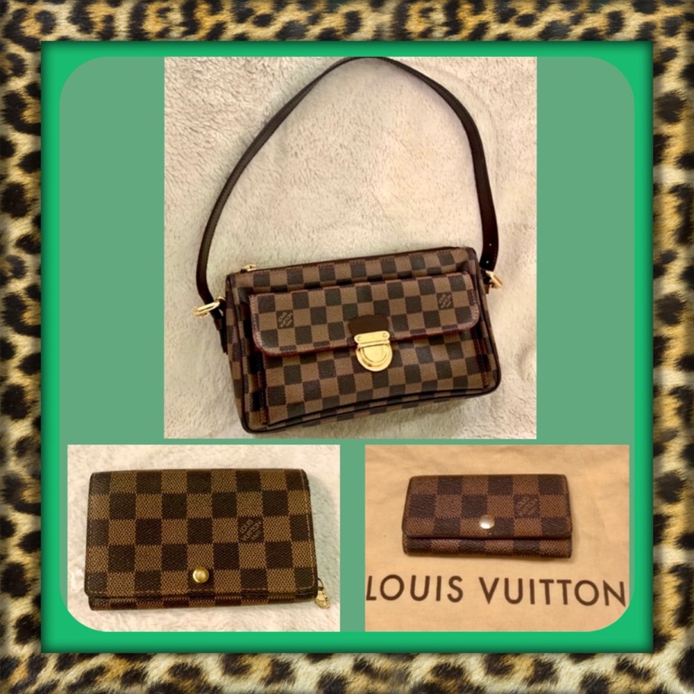 👑✅PRICE FIRM✅AUTHENTIC Louis Vuitton Damier Ebene Bag Wallet Deal
